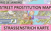 Carte du sexe de Rio de Janeiro avec des scènes d'adolescents et de prostituées